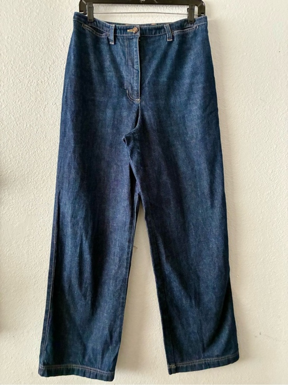 VTG Jones New York Sport 8 💯 Cotton Blue Denim Trouser Jeans Wide Straight Leg